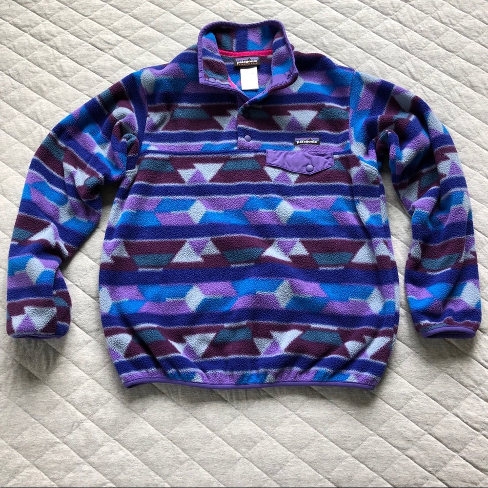 Patagonia Synchilla purple geometric Small